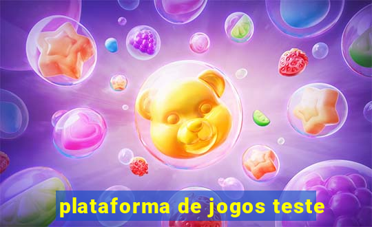 plataforma de jogos teste